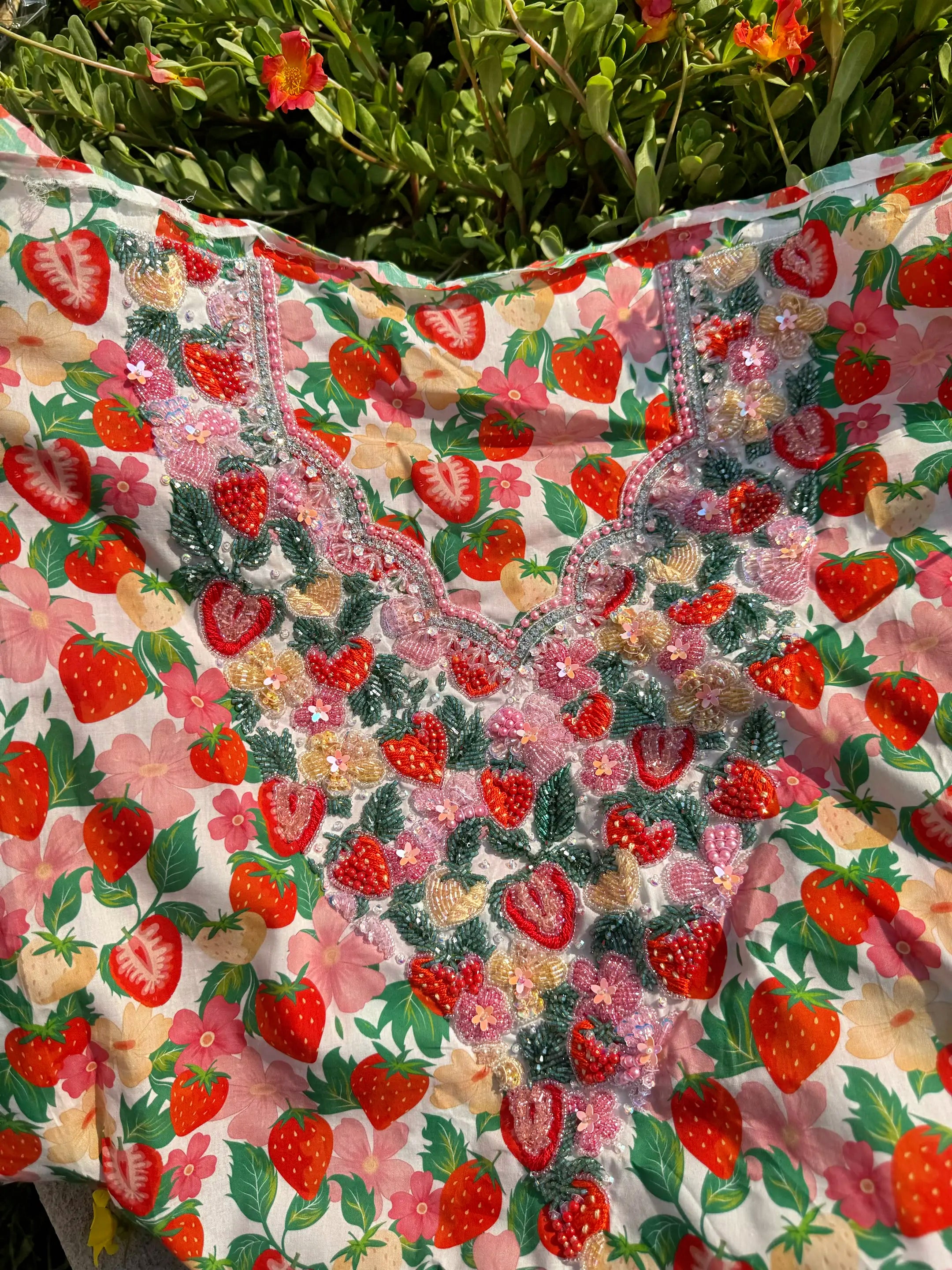 Strawberry Bloom (Ready Unstitched)