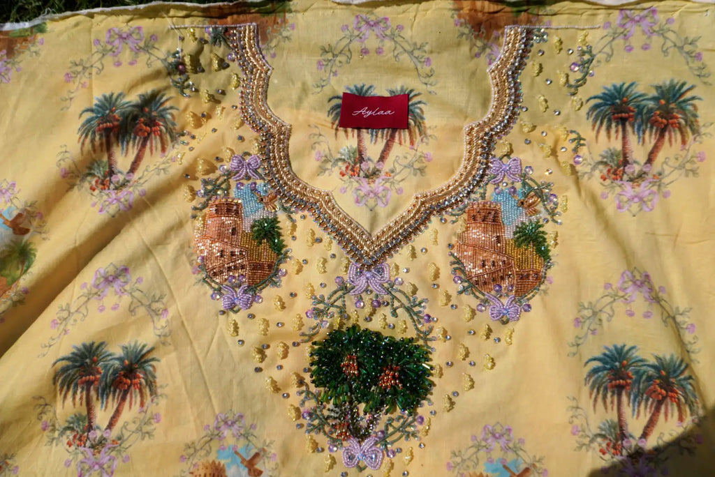 Aam Fabric’s National Day Yellow (Ready Unstitched)