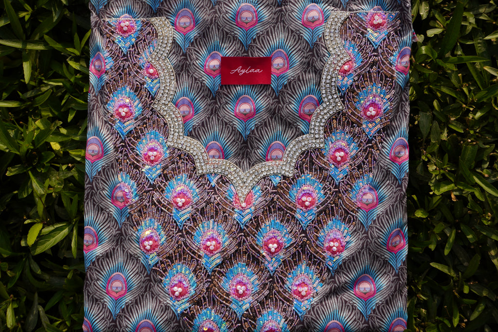 Fera Peacock Liberty (Ready Unstitched)