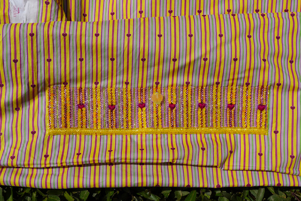 Nasem Fabrics Bu Qleem – Amber (Ready Unstitched)