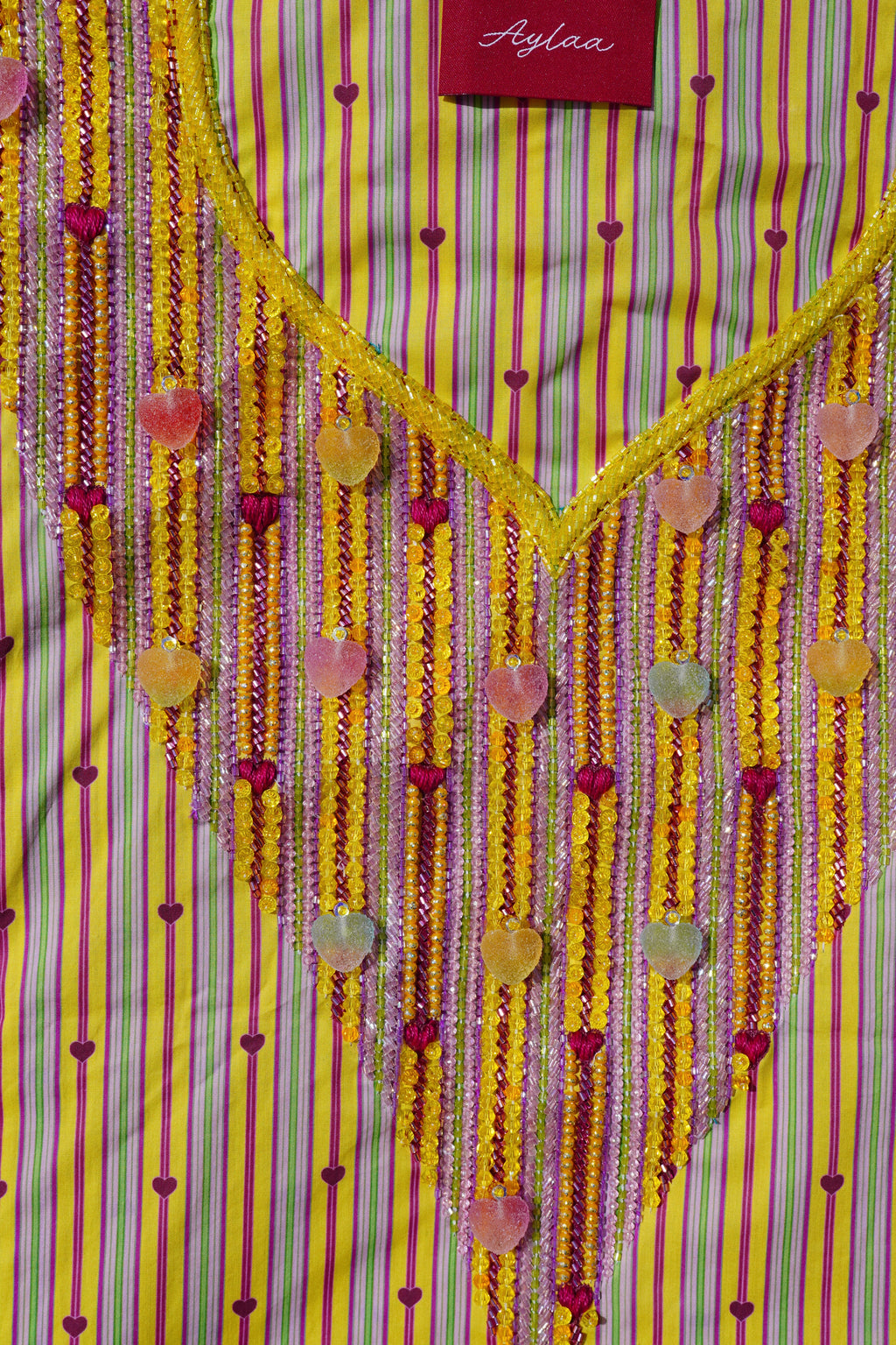 Nasem Fabrics Bu Qleem – Amber (Ready Unstitched)