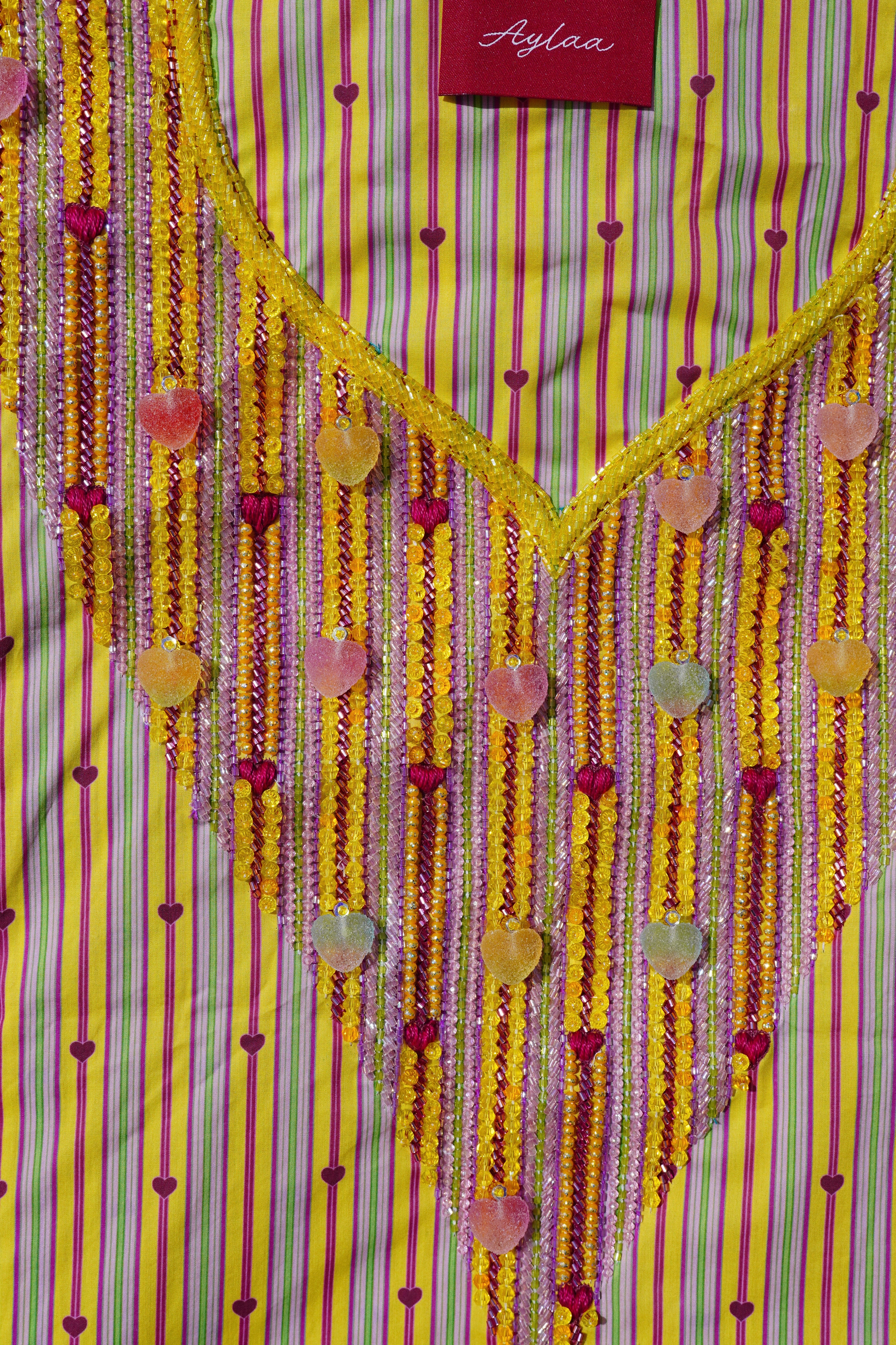 Nasem Fabrics Bu Qleem – Amber (Ready Unstitched)