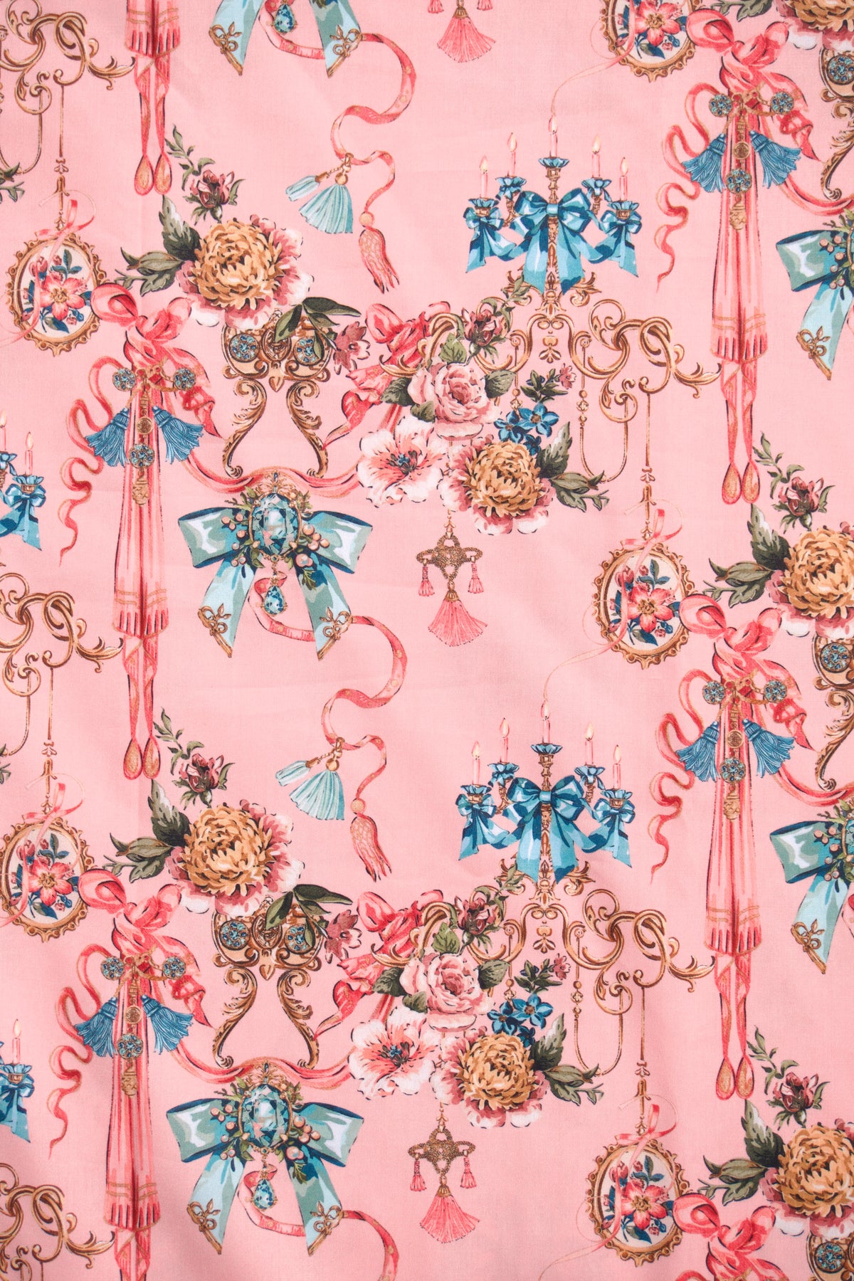 Fabric By Hamda Ribbon Court in (Blush Pink)