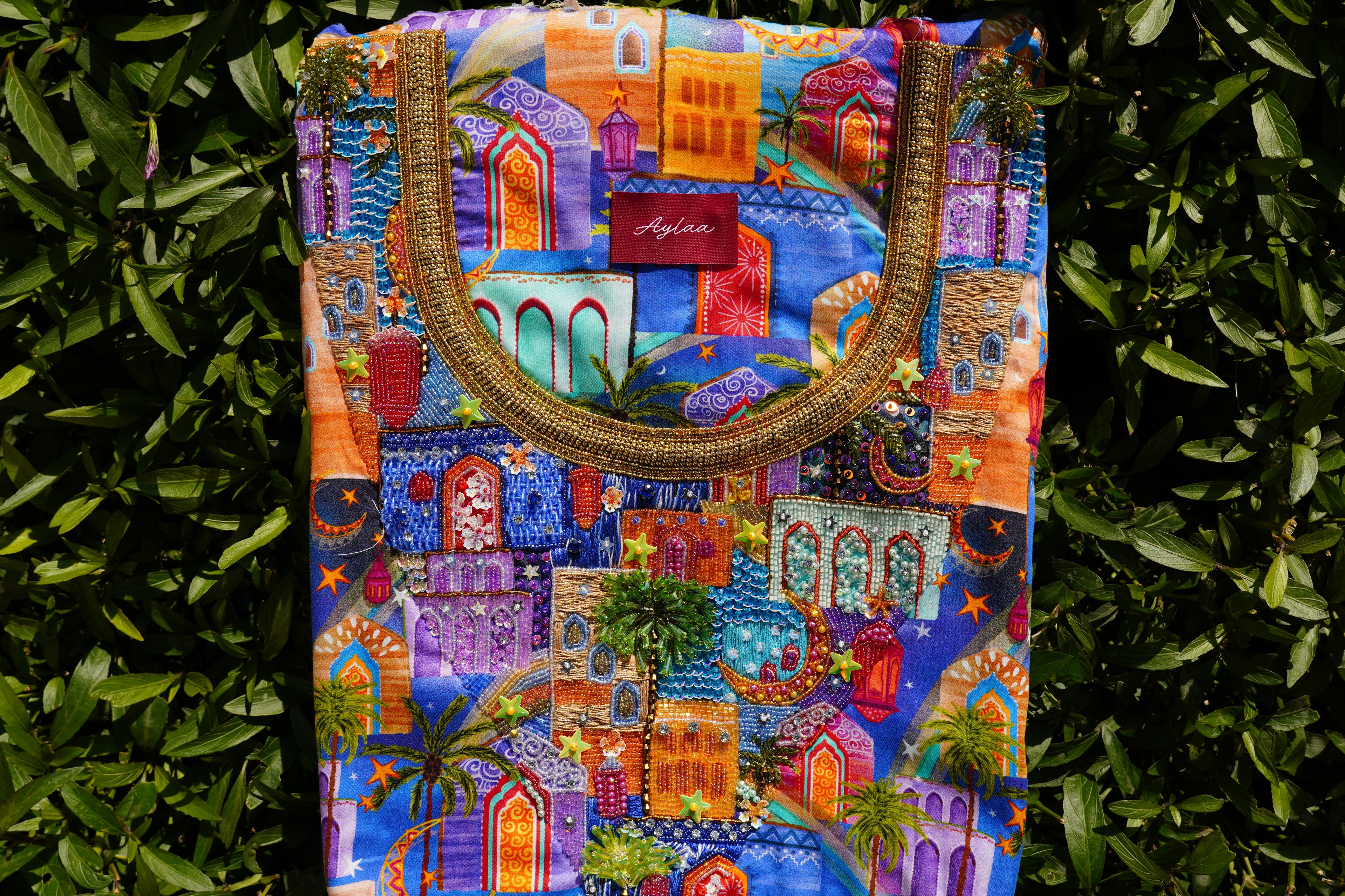 Velvety Fabric Ramadan Evenings (Ready Unstitched)