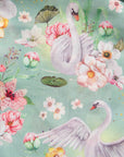 Velvety Fabric Swan Garden