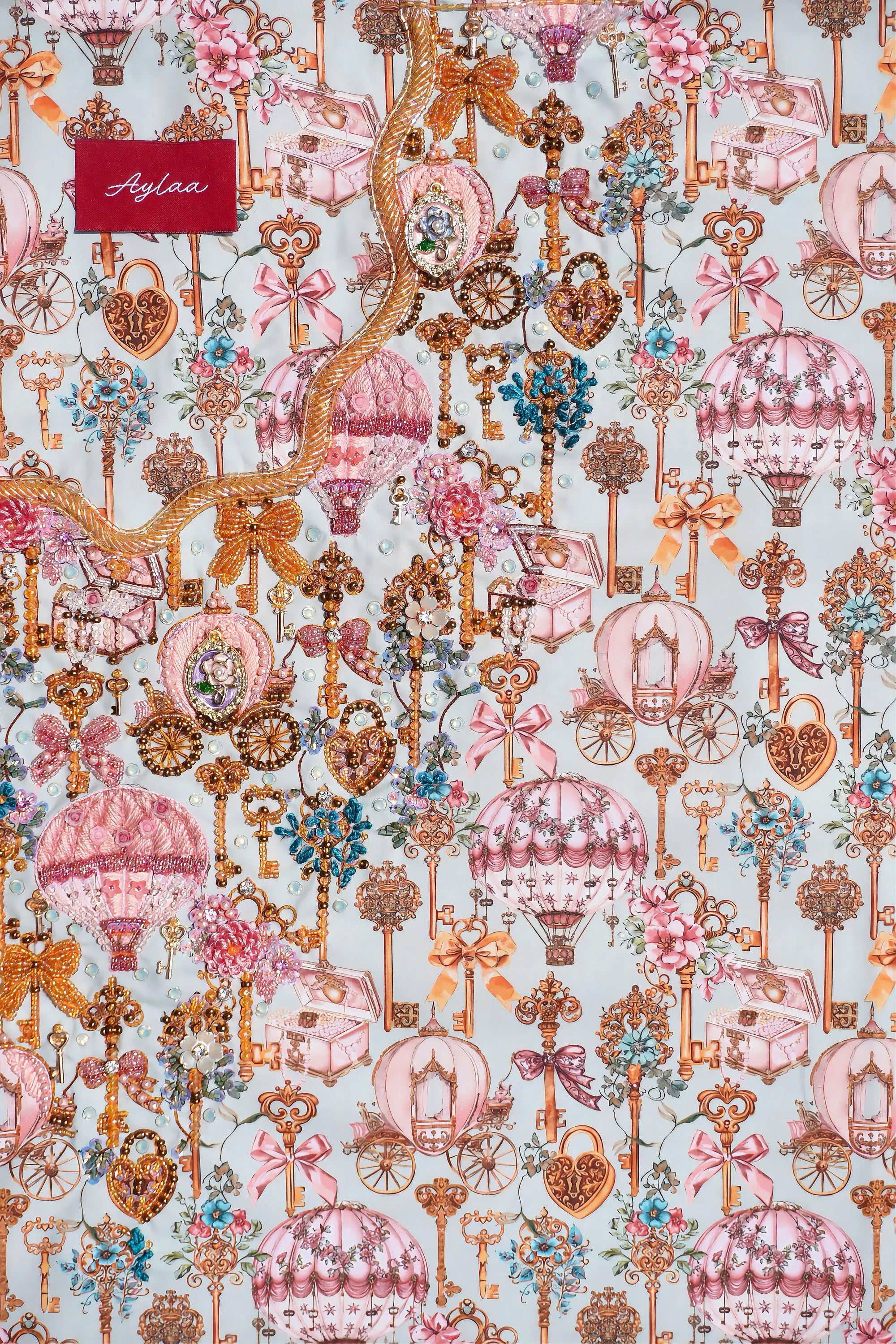 Fabric by Hamda Secret keys | Pink