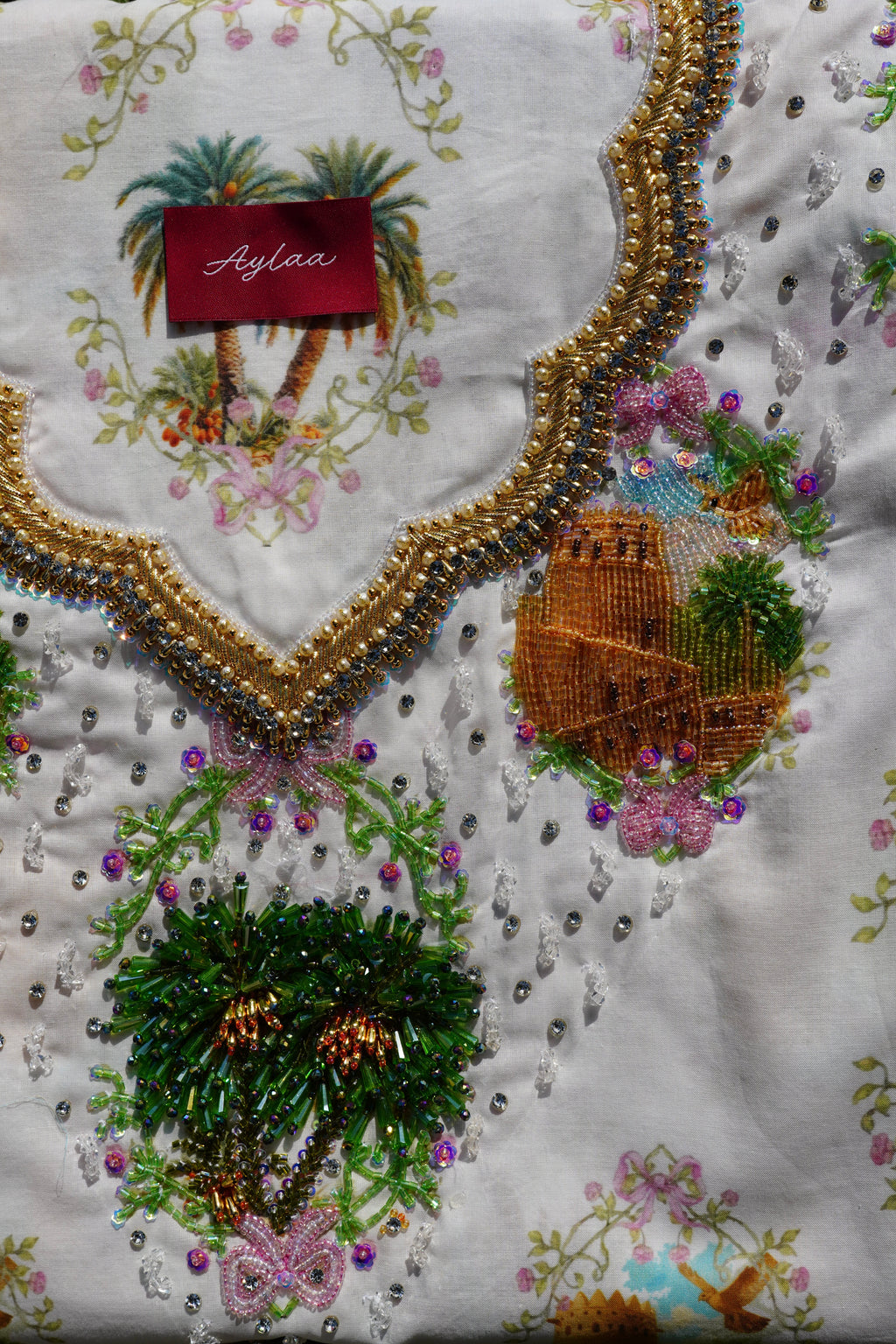 Aam Fabric’s National Day White  (Ready Unstitched)