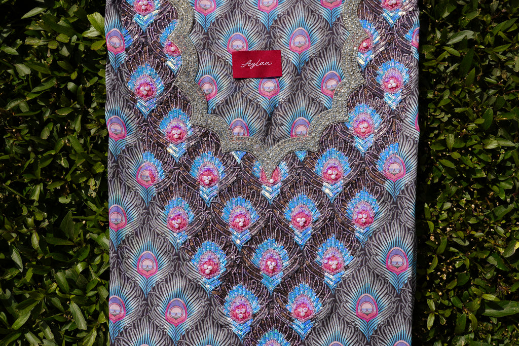 Liberty Fera Peacock (Ready Unstitched)