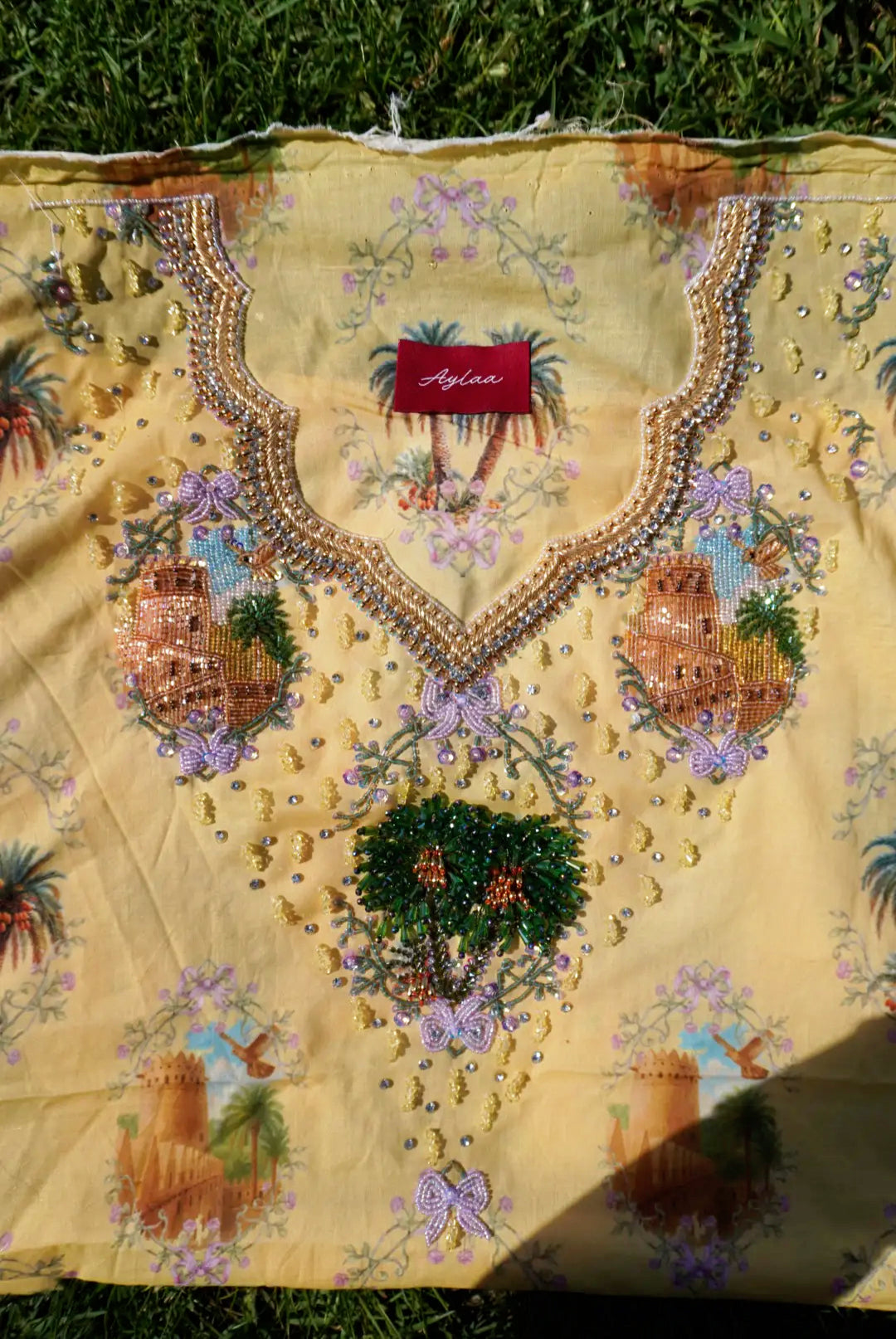 Aam Fabric’s National Day Yellow (Ready Unstitched)