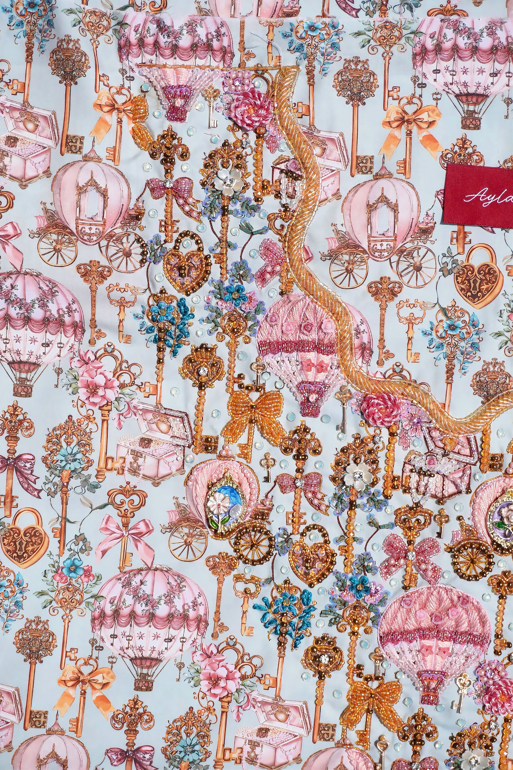 Fabric by Hamda Secret keys | Pink