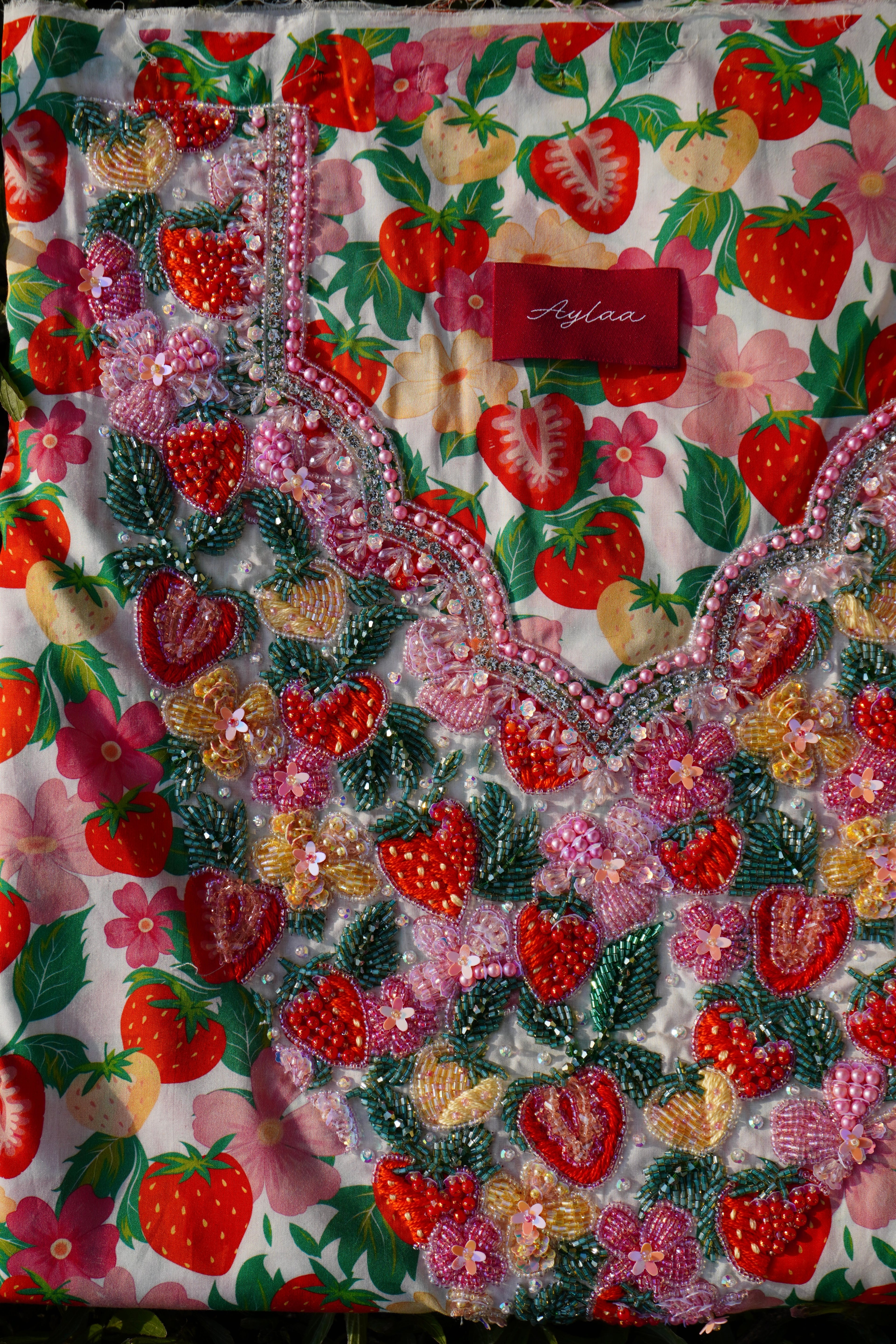 Strawberry Bloom (Ready Unstitched)