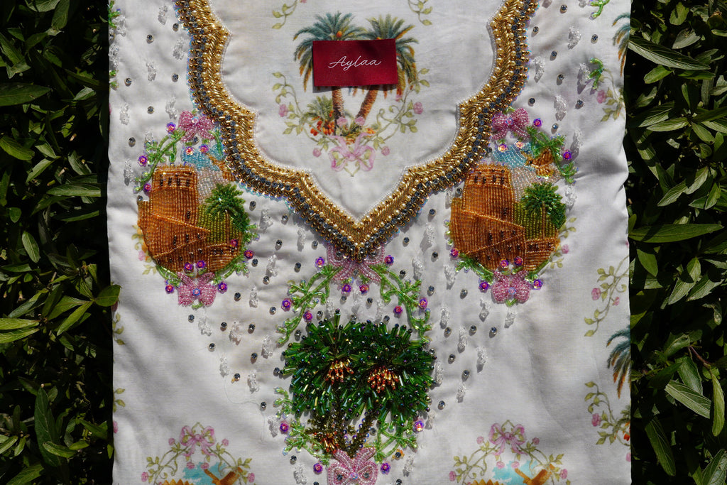 Aam Fabric’s National Day White  (Ready Unstitched)