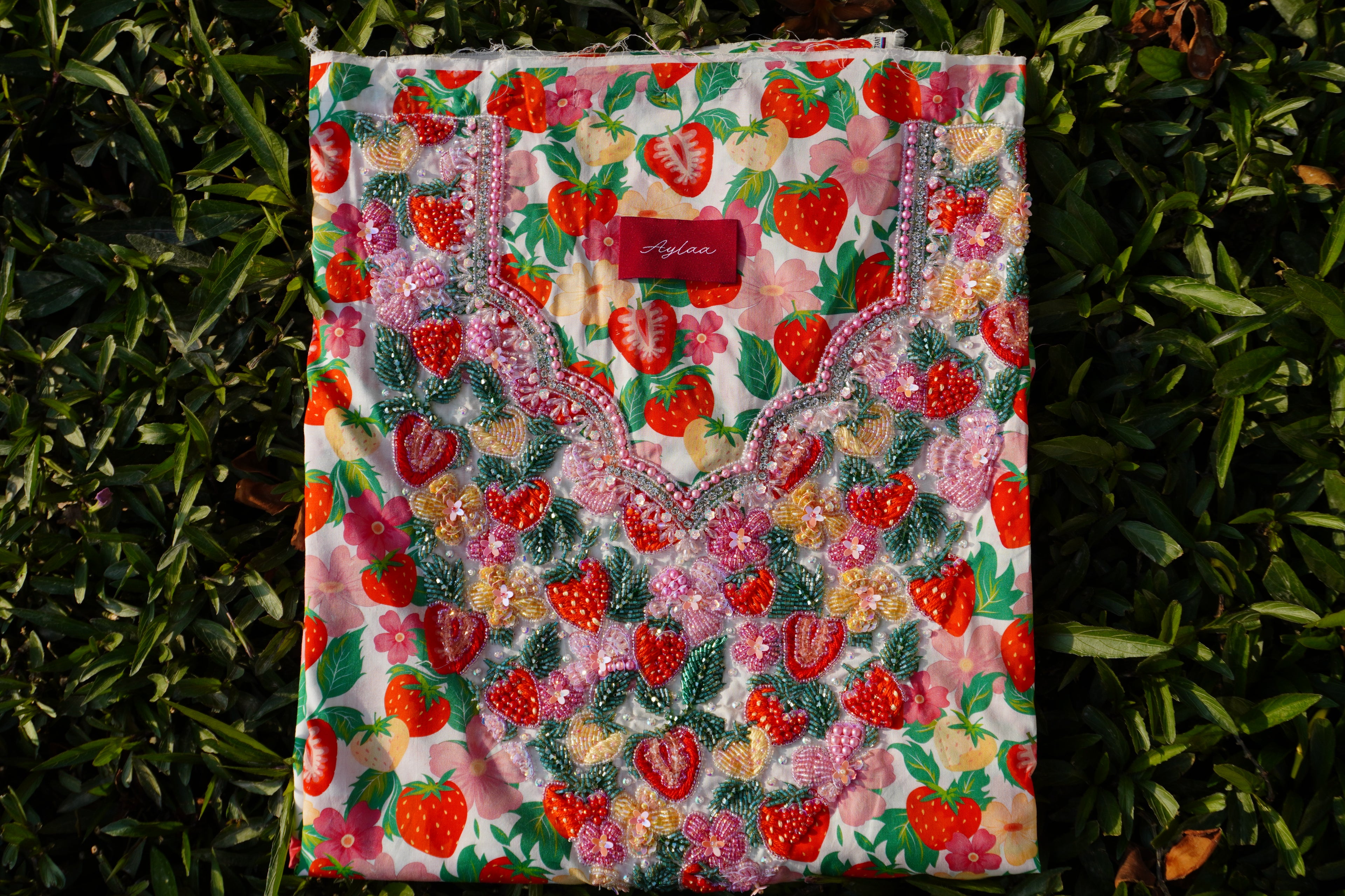 Strawberry Bloom (Ready Unstitched)