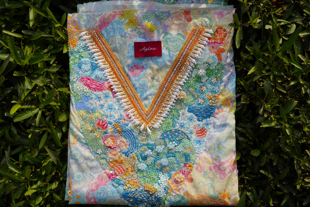 Bunny Garden Pastel (Ready Unstitched)