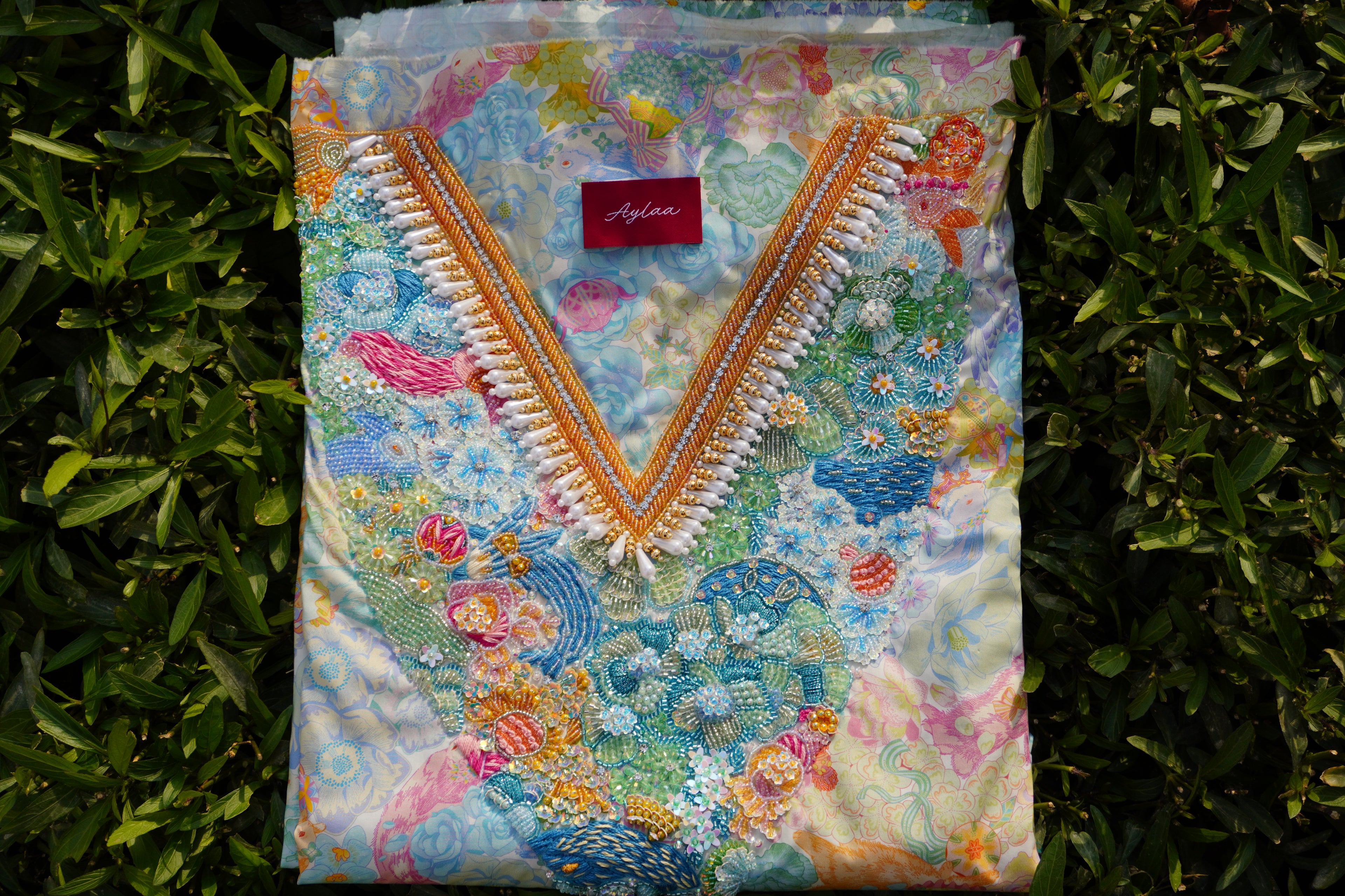 Bunny Garden Pastel (Ready Unstitched)