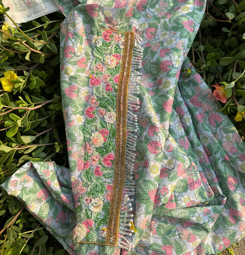 Liberty Strawberry Garden (Ready Unstitched)