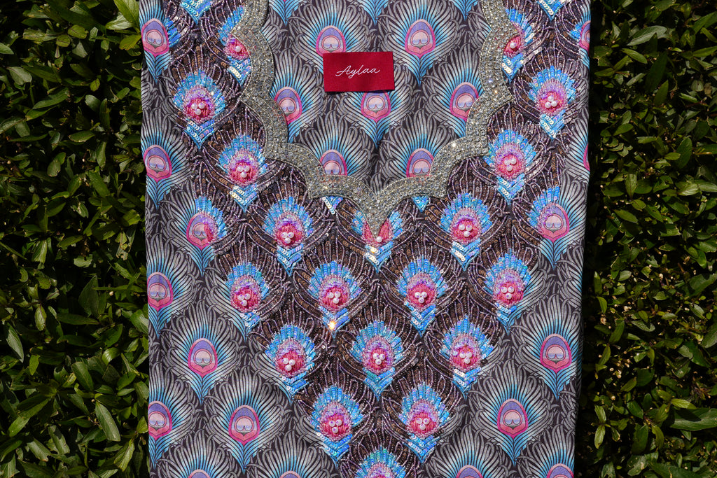 Liberty Fera Peacock (Ready Unstitched)