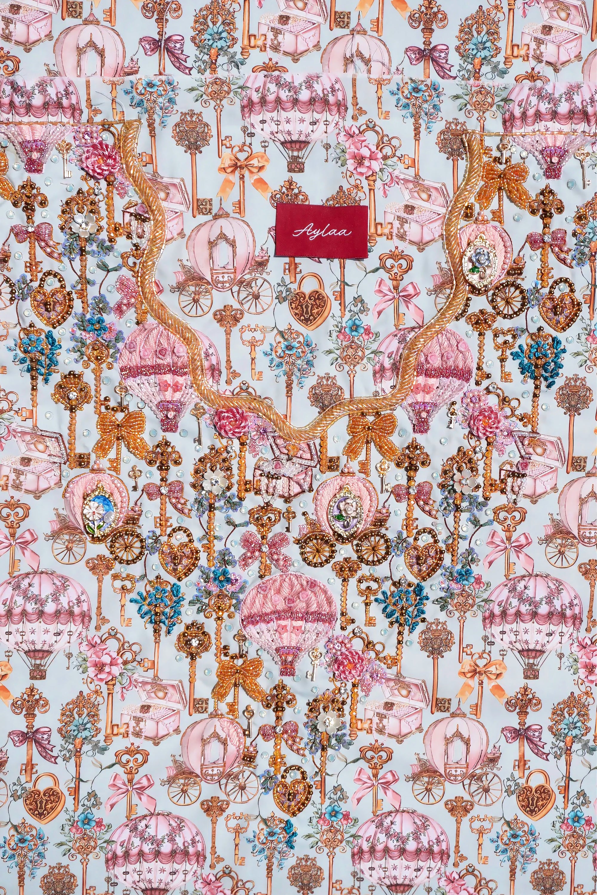 Fabric by Hamda Secret keys | Pink