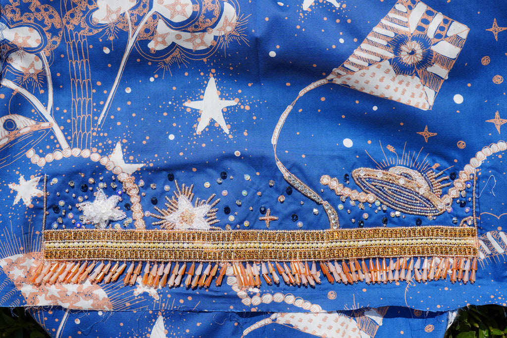 Liberty Louis Space Walk Blue (Ready Unstitched)