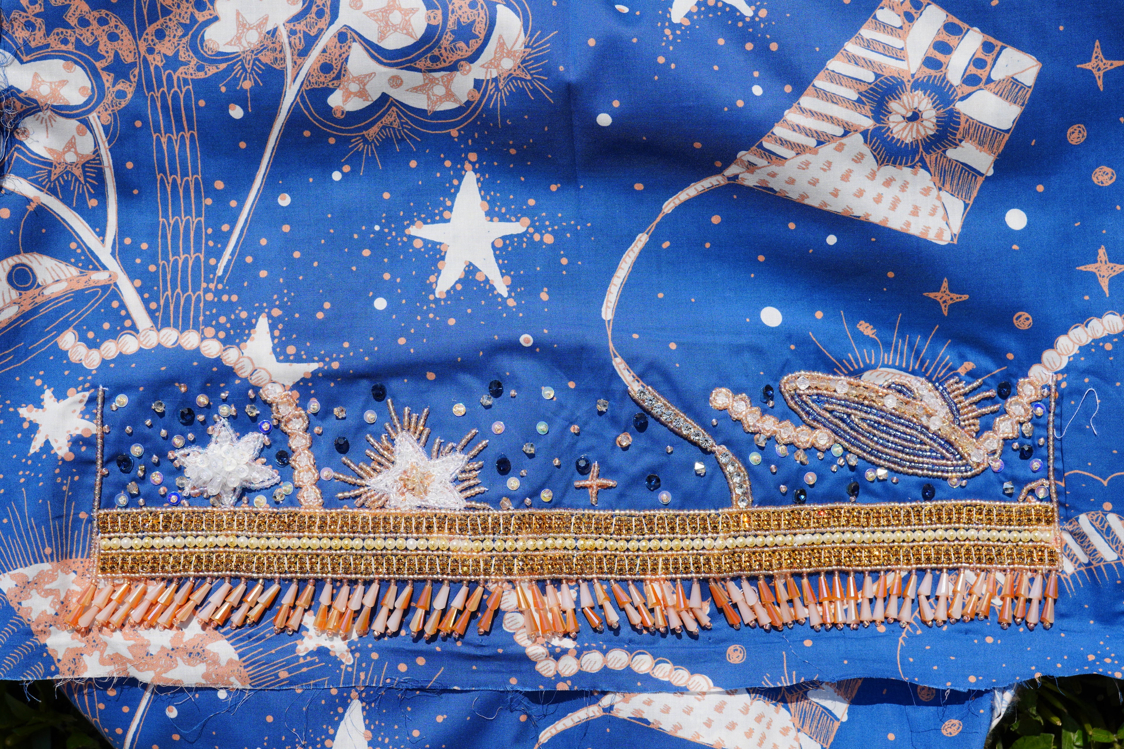 Liberty Louis Space Walk Blue (Ready Unstitched)