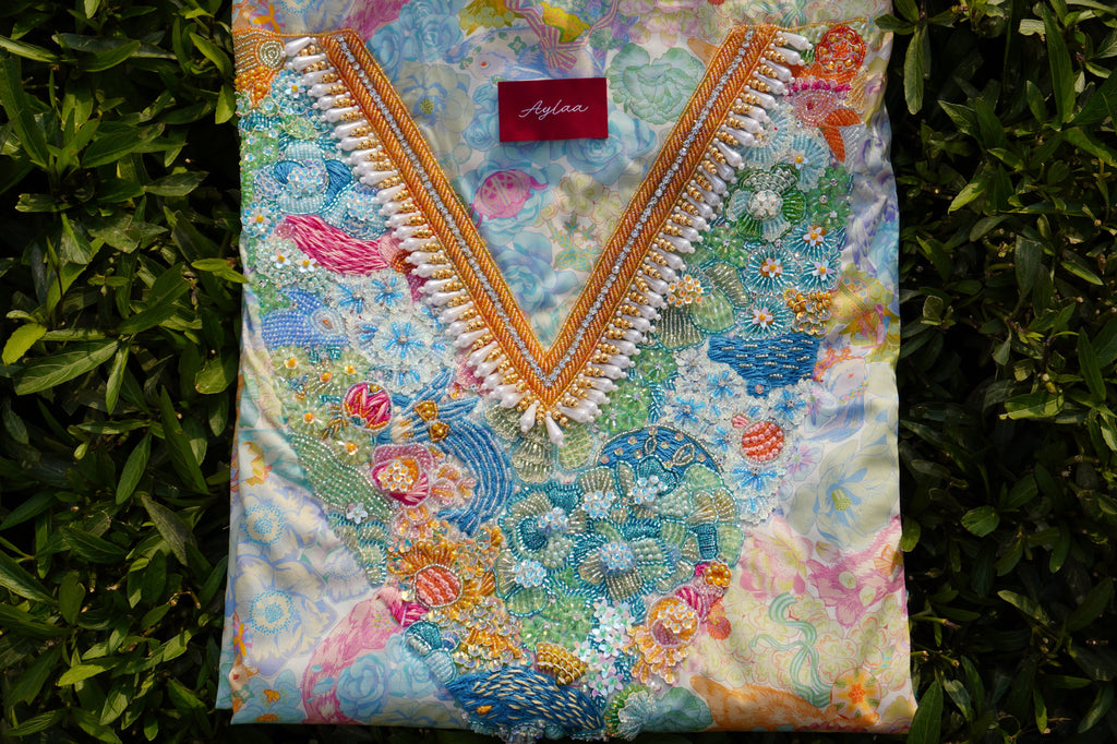 Bunny Garden Pastel (Ready Unstitched)