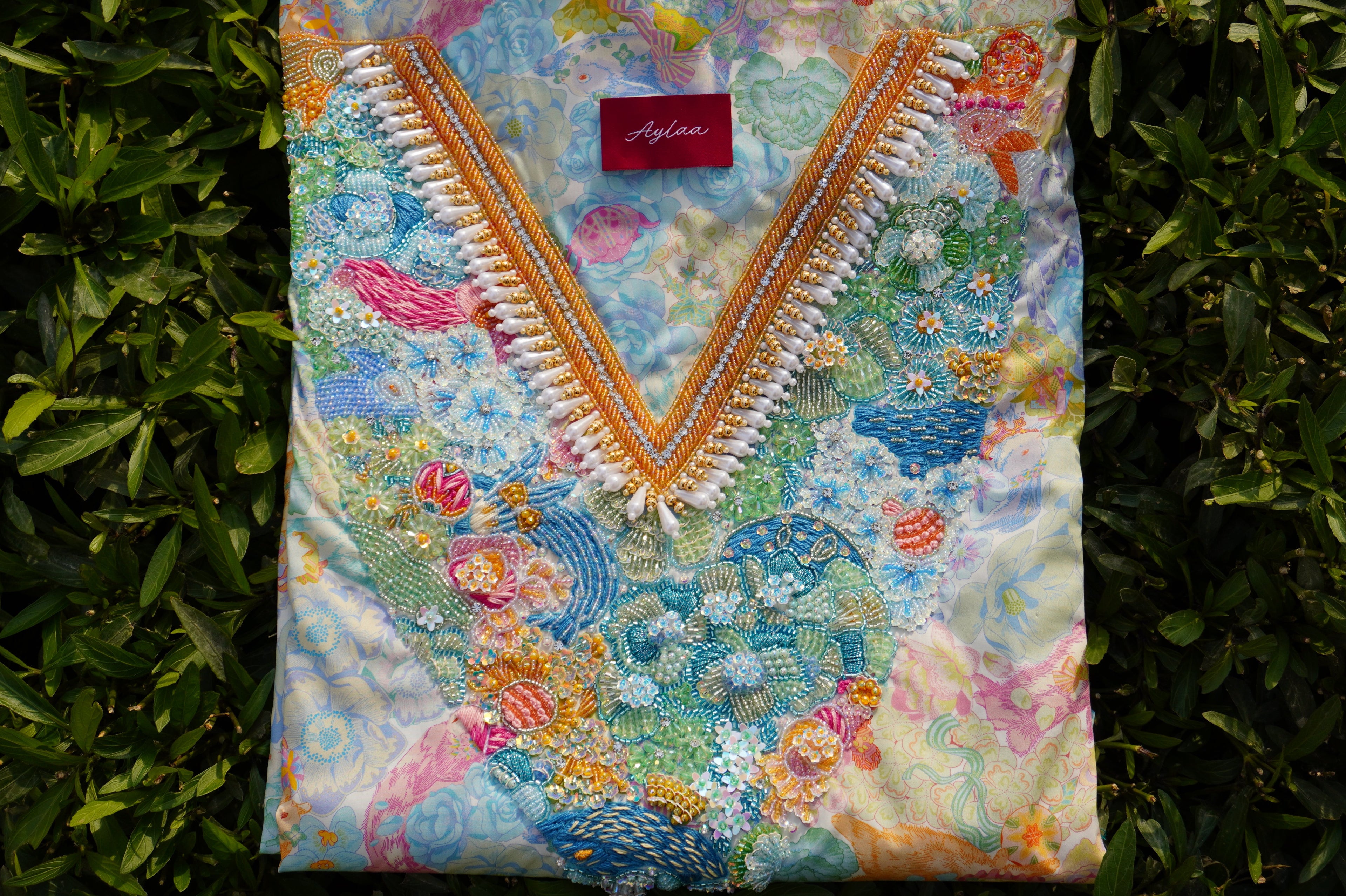 Bunny Garden Pastel (Ready Unstitched)