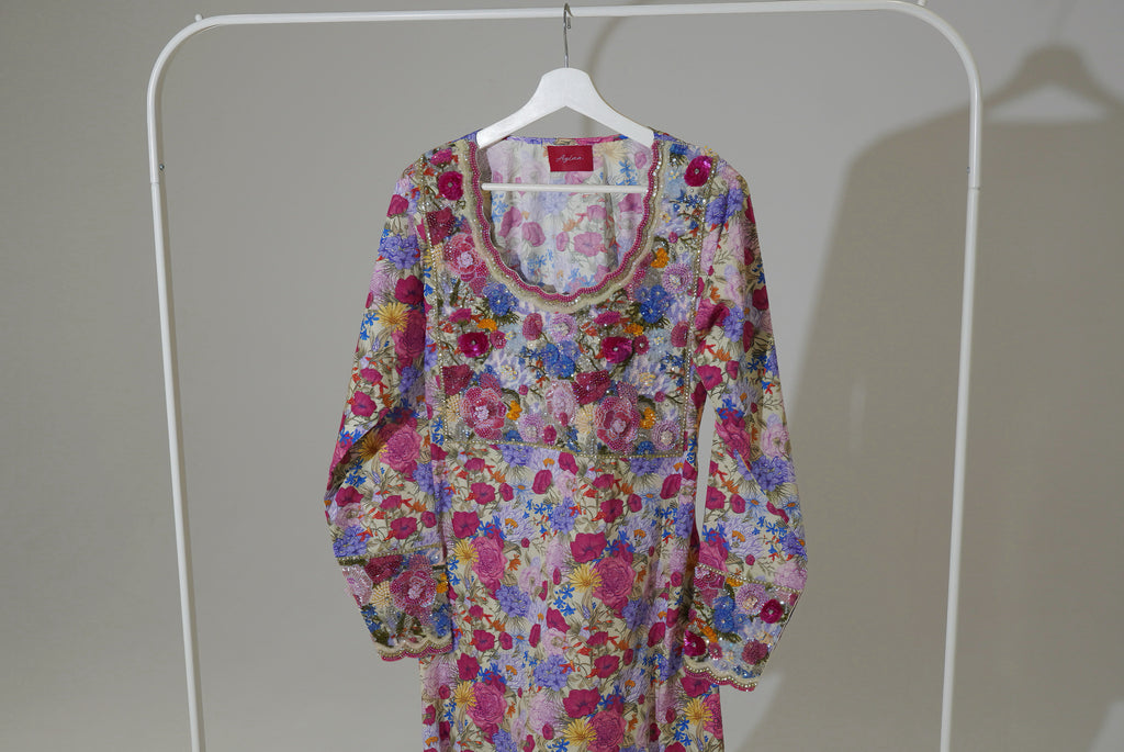 Flower Garden Tana Lawn Cotton (Ready To Wear)