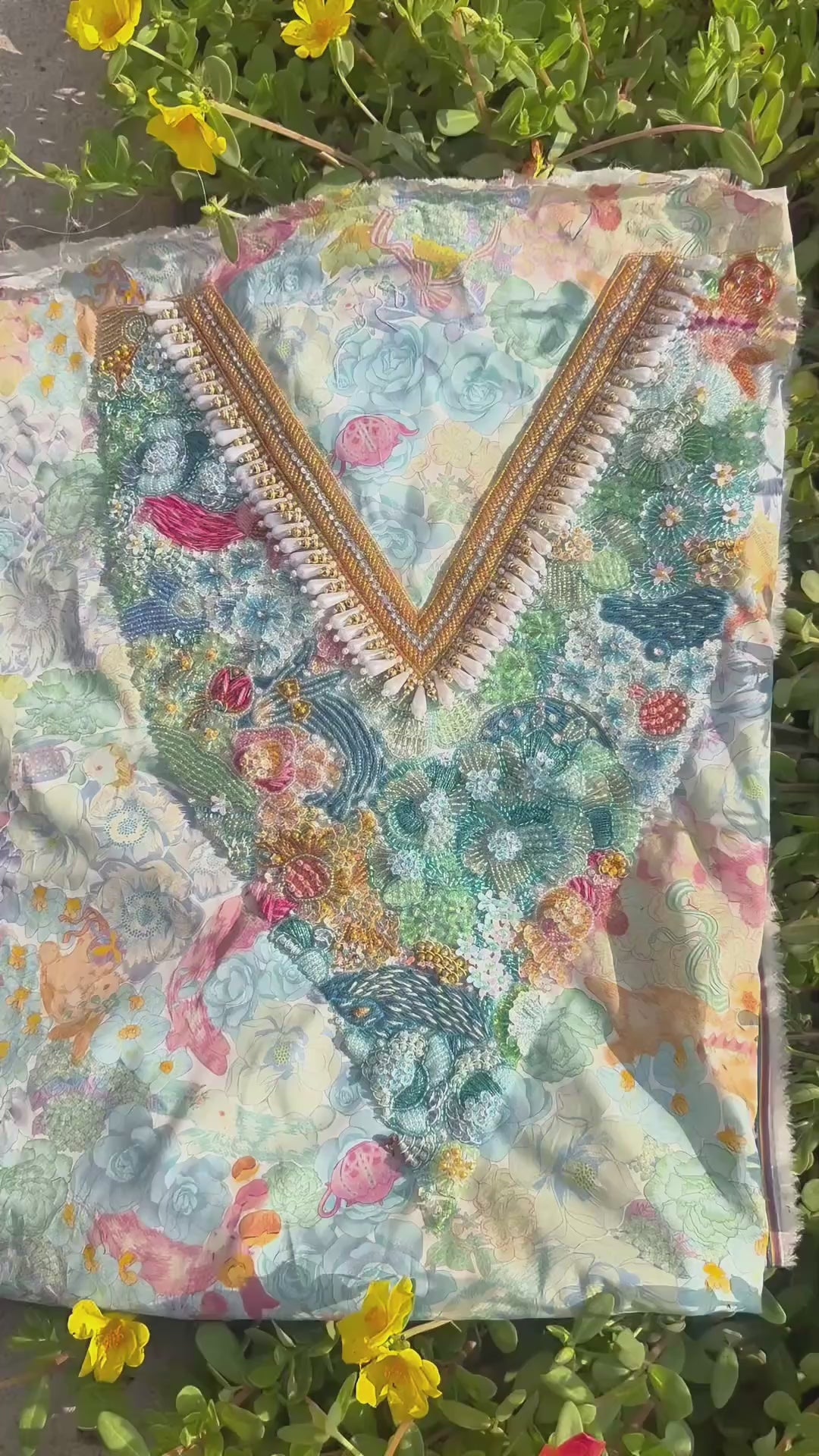 Bunny Garden Pastel (Ready Unstitched)