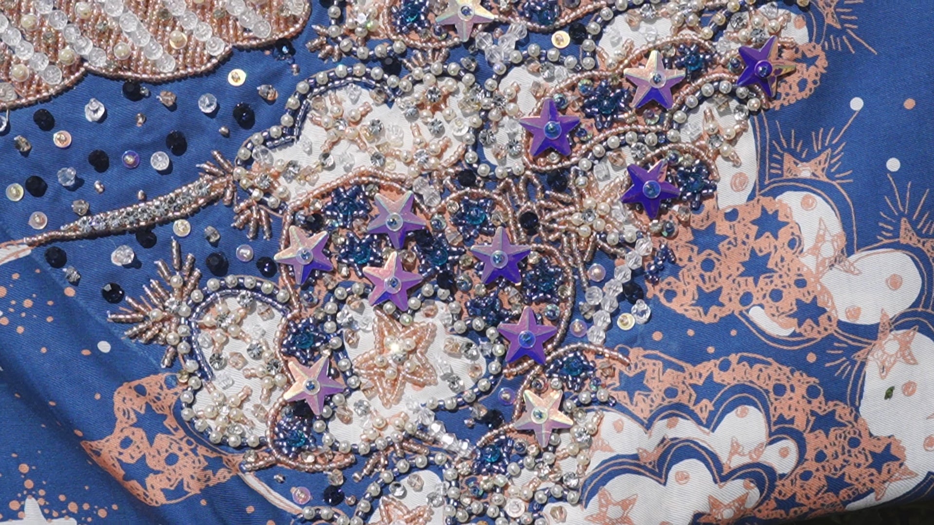 Liberty Louis Space Walk Blue (Ready Unstitched)