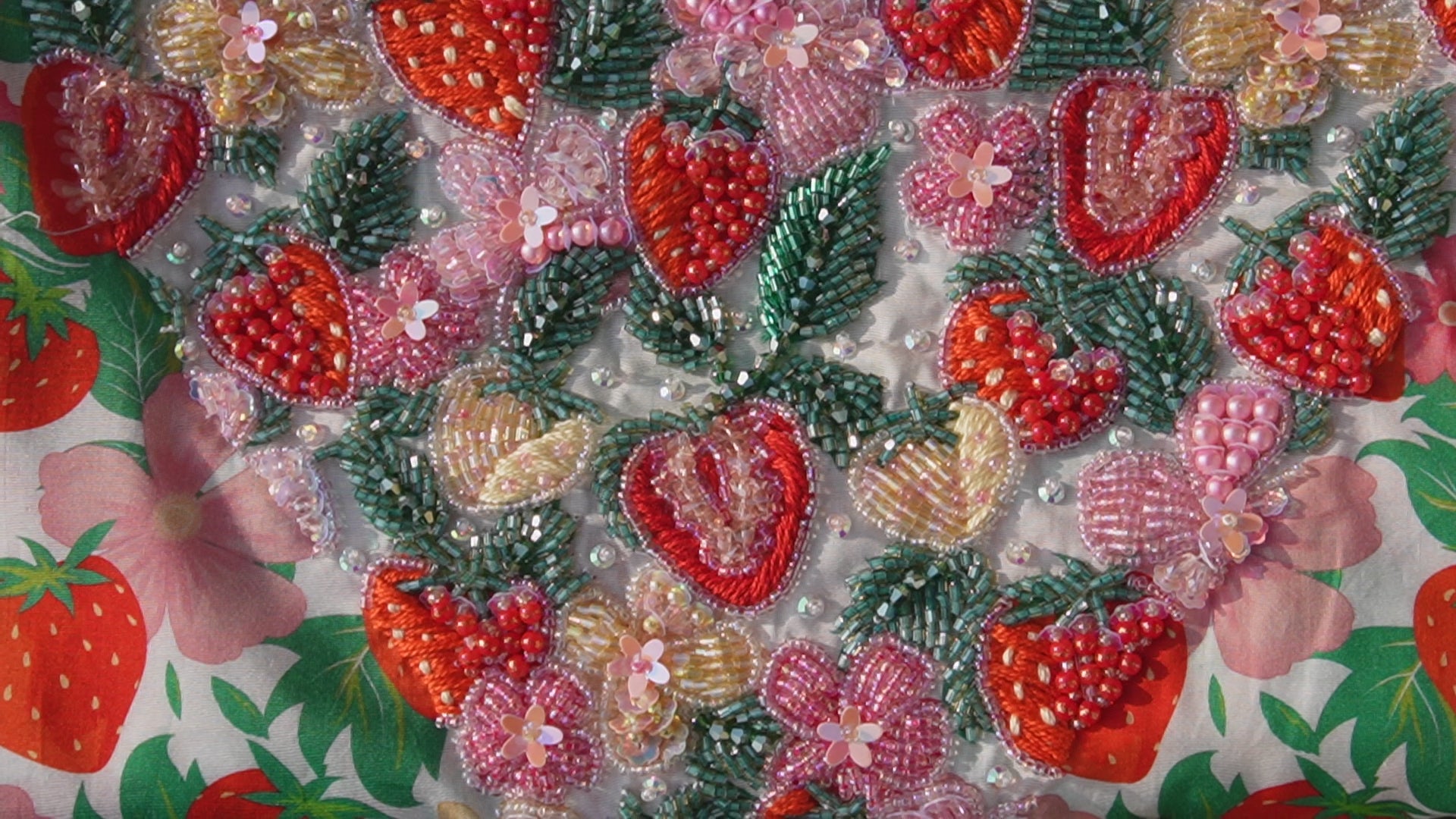 Strawberry Bloom (Ready Unstitched)