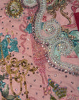 Fabric By Hamda Ribbon Court in (Blush Pink)