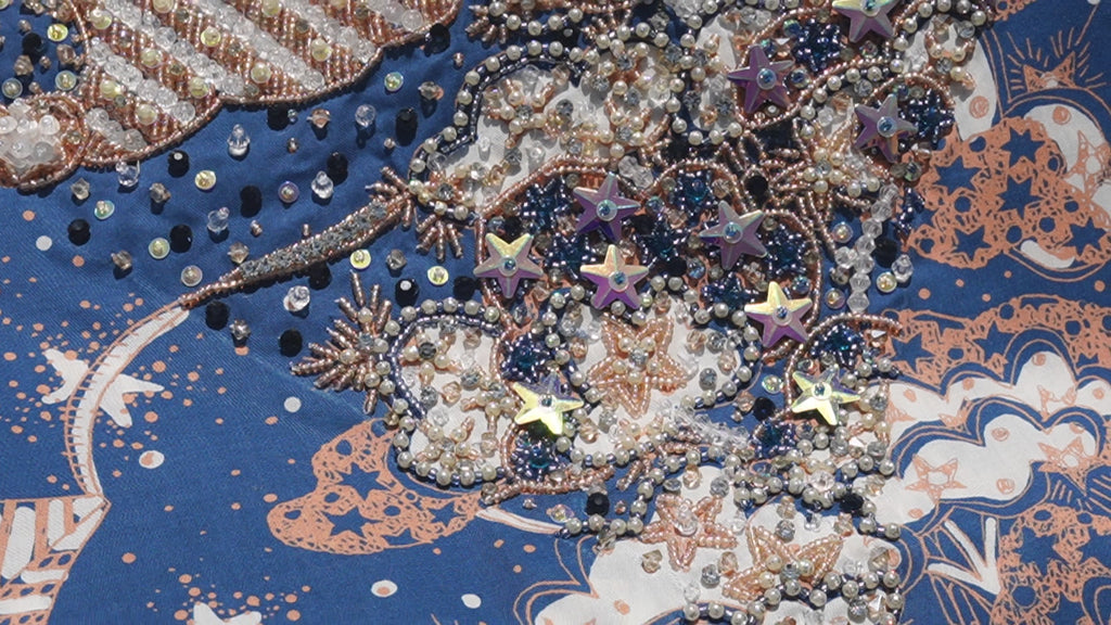 Liberty Louis Space Walk Blue (Ready Unstitched)